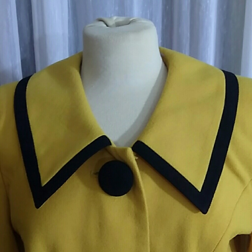 Albert Nipon  Vintage jacket size 10 mustard color - Picture 2 of 7